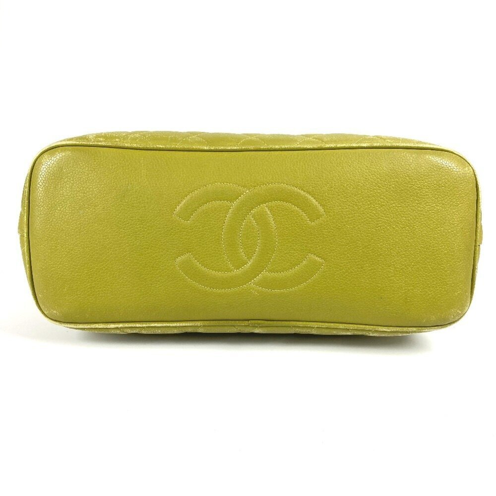 CHANEL Green Caviar Leather Shoulder Bag - Picture 5 of 16